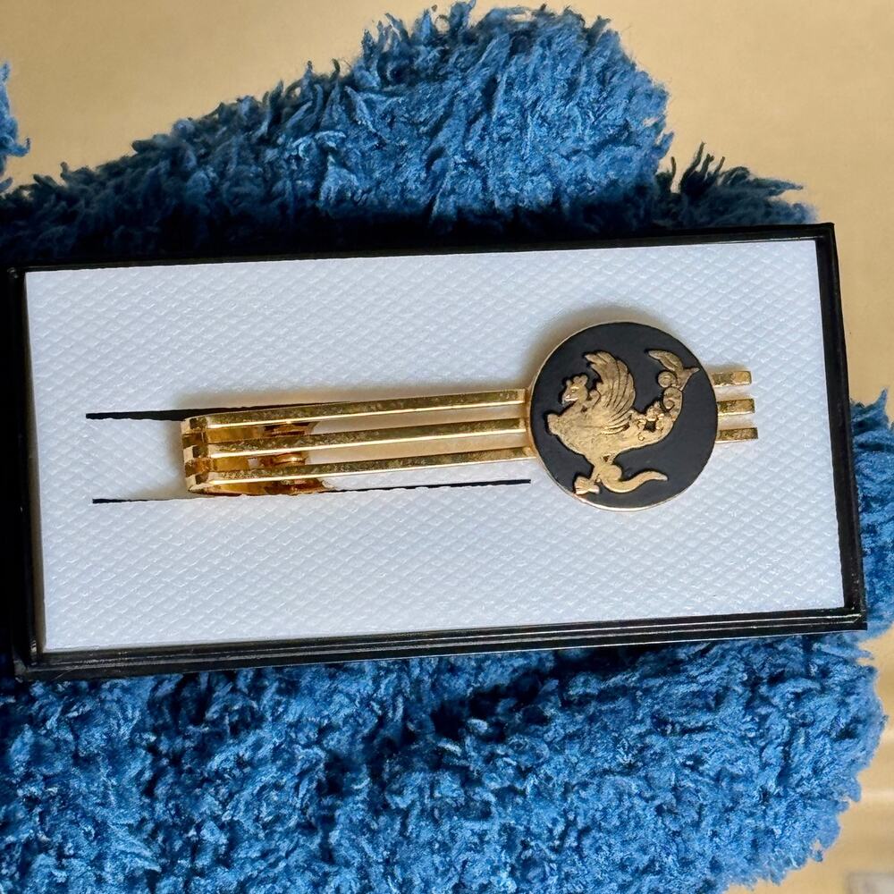 Vtg Japanese Railway Collectible Cloisonne Tie Clip JNR Imperial Train Phoenix